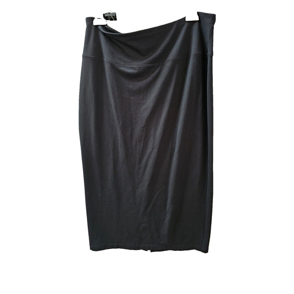 J.Jill‎ Wearever Skirt Medium Maxi Black Long Stretch Pull On Slit Tummy Control - Picture 1 of 3